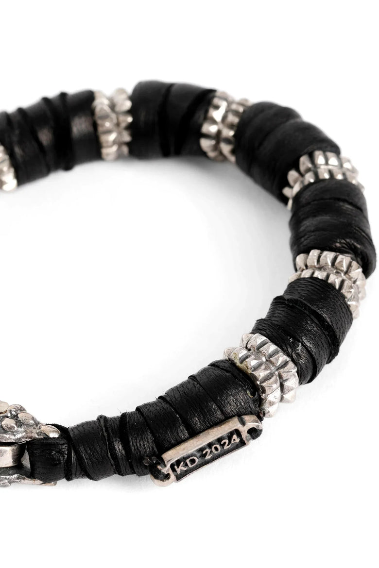 KD2024 Leather And Silver Bracelet unisex