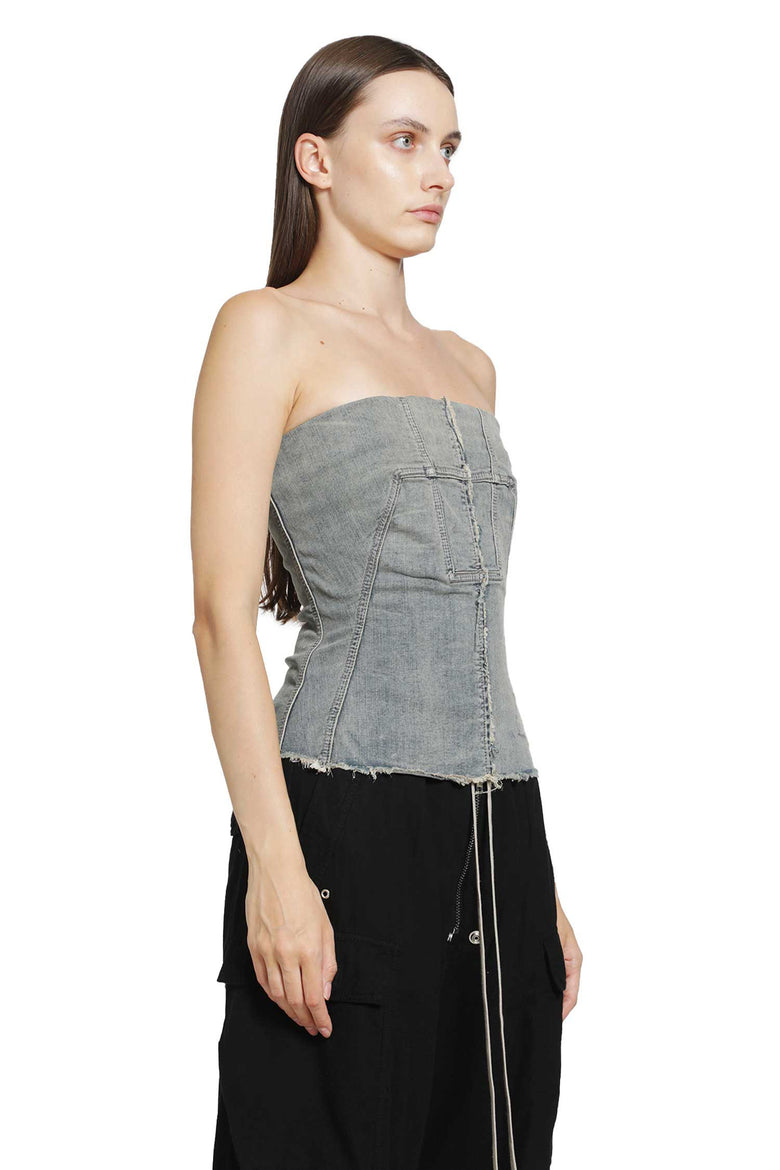 RICK OWENS DRKSHDW Tower Splintered Bustier Top woman