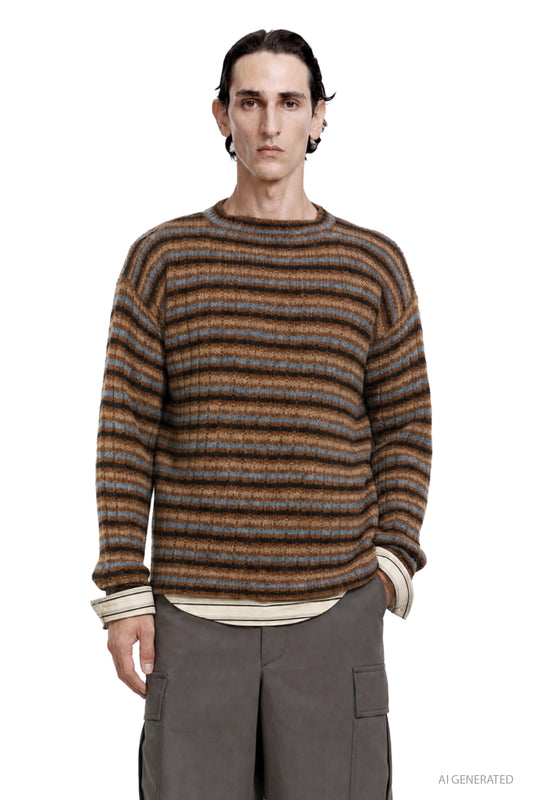 Shetland Wool Boat Neck Sweater