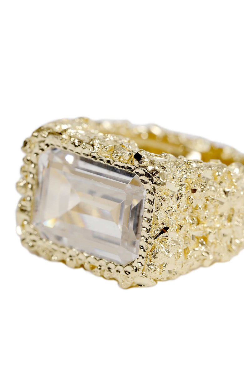 VENEDA CARTER Rectangle Crystal Ring woman